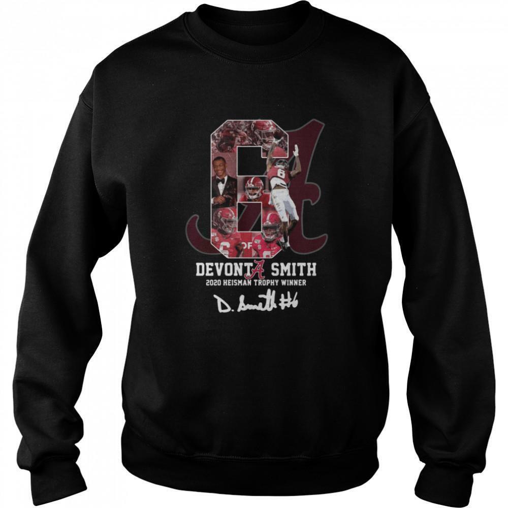 6 Devonta Smith 2020 Heisman Trophy Winner Signature Sweatshirt